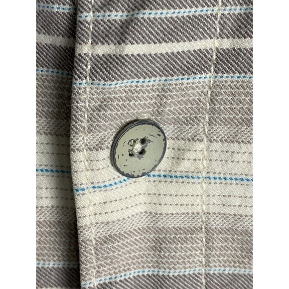 TOMMY BAHAMA RELAX Mens Beige Striped Button Up Long Sleeve Shirt Size M Island - Picture 5 of 12